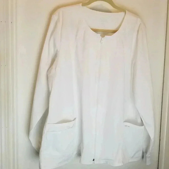 Cherokee Authentic Workwear White Scrub Jacket Sz 2XL - Picture 1 of 7